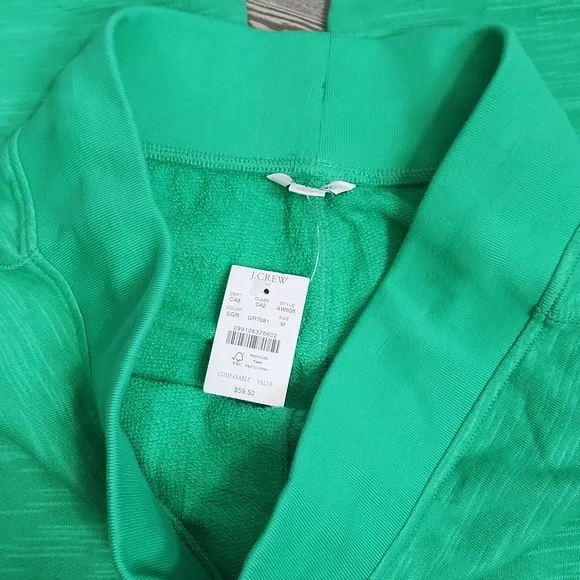 J. Crew Heritage Cotton Fleece Jogger Pants Green - Medium - Picture 6 of 8